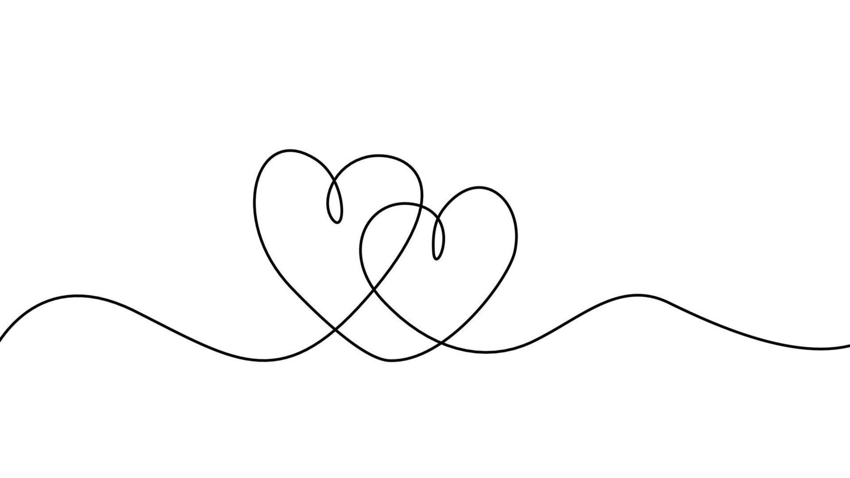 dibujo de línea continua de la ilustración de vector de signo de amor