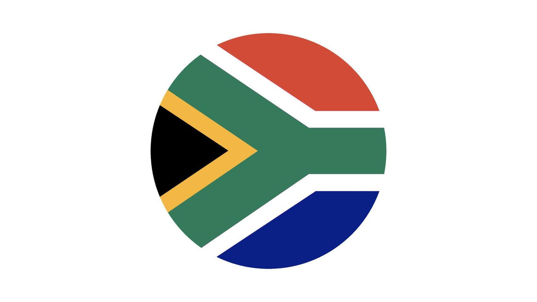 South Africa flag circle, vector image and icon