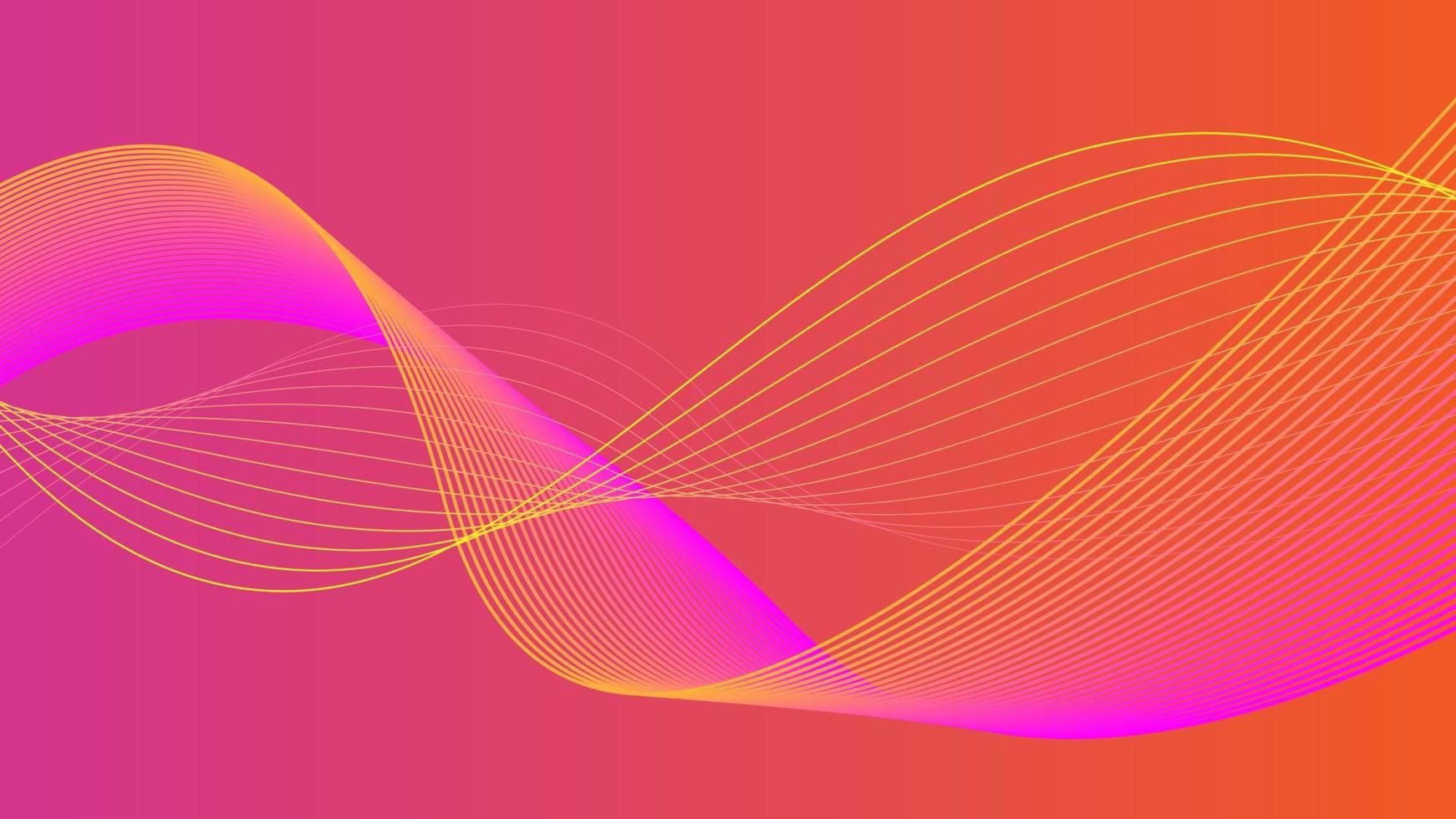 fondo de vector colorido de líneas de onda geométrica abstracta moderna