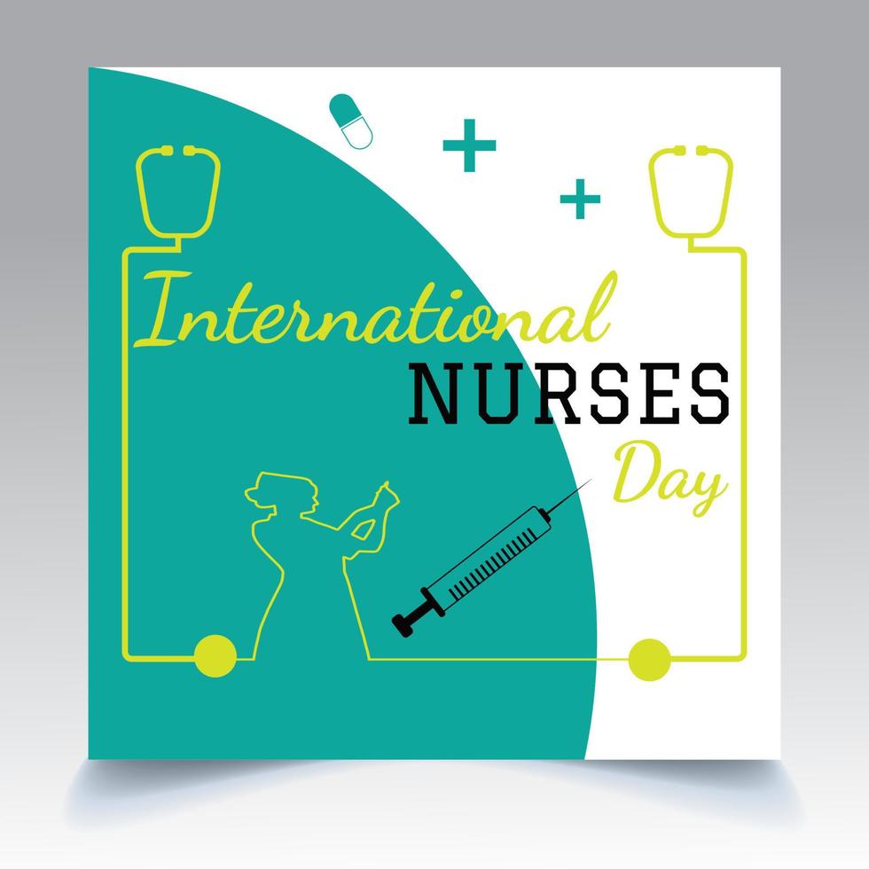 International Nurses Day Template Design vector