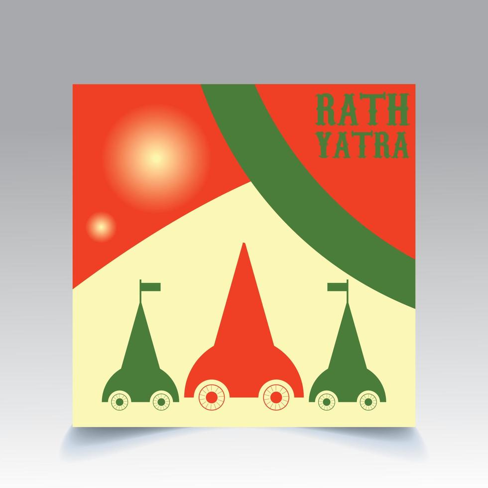 Happy Rath Yatra Template Design vector