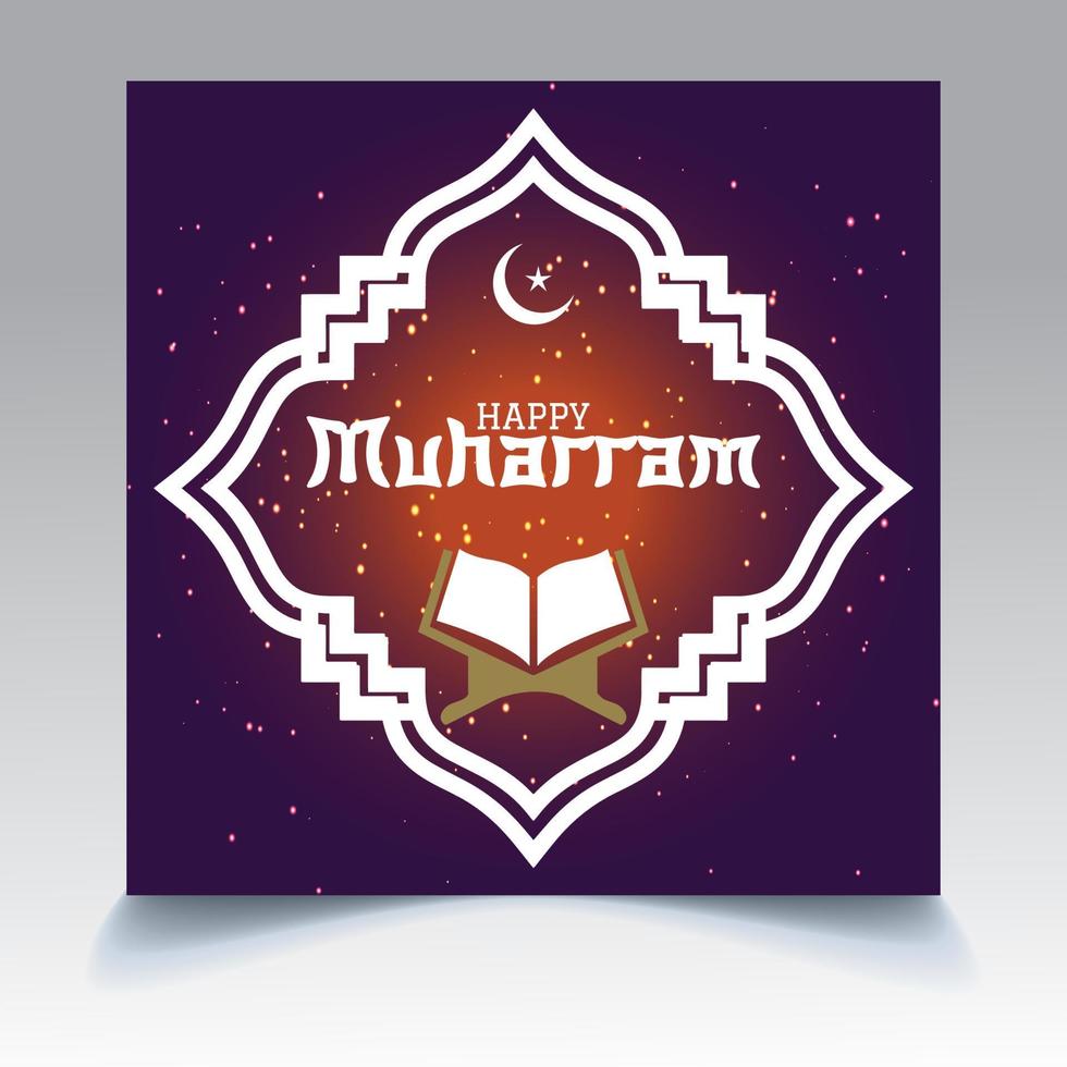 Happy Muharram Template Design vector