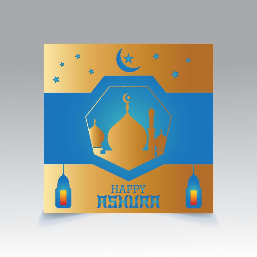 Happy Ashura Template Design vector