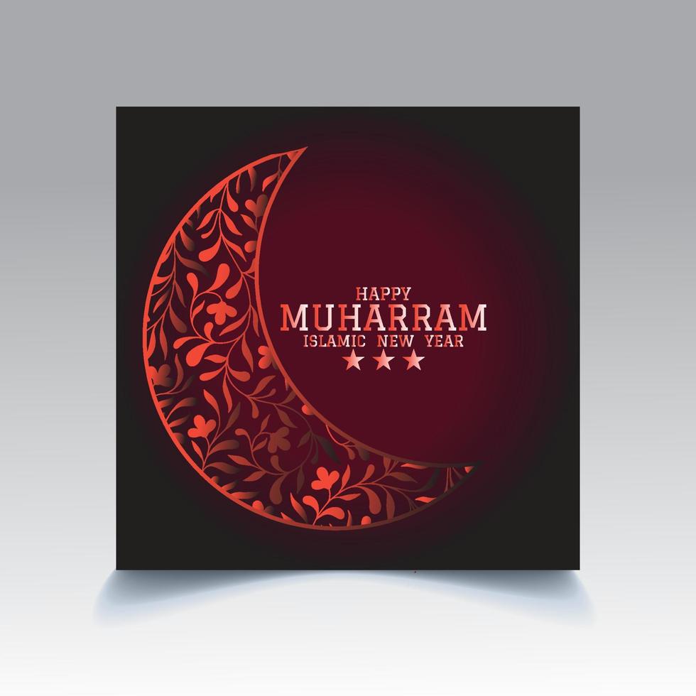 Happy Muharram Template Design vector