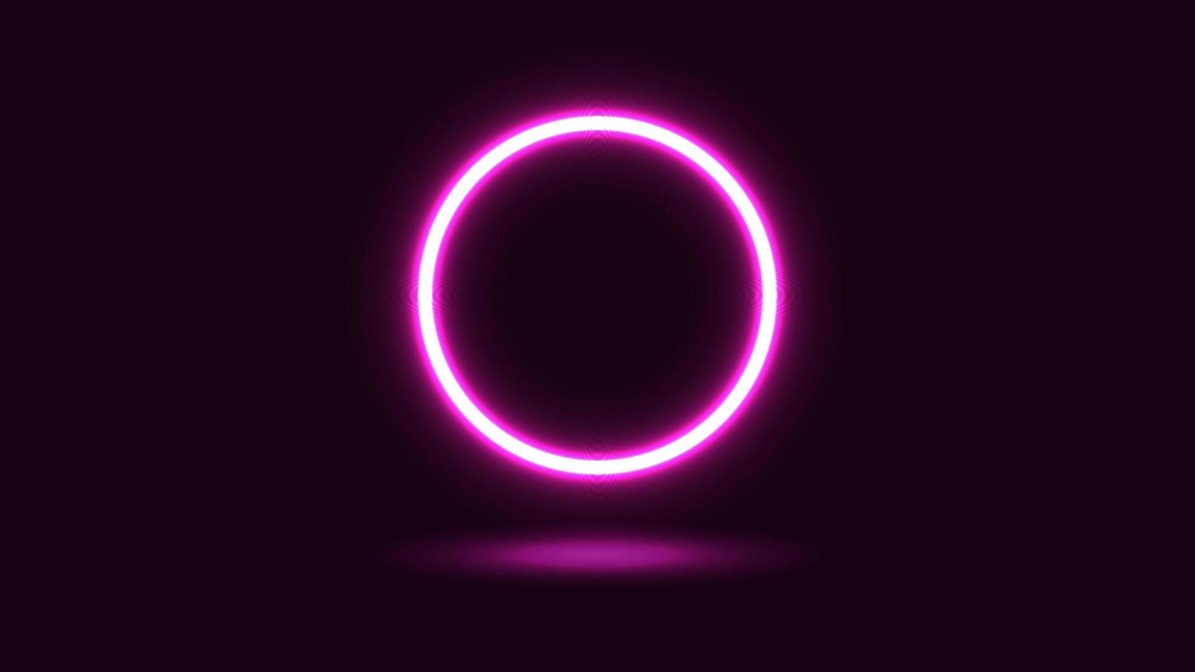 Modern circle neon lights background vector