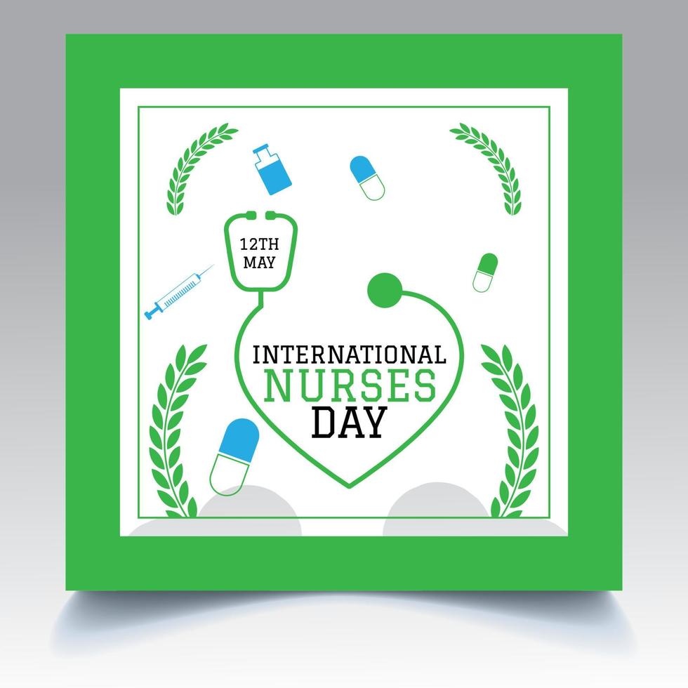International Nurses Day Template Design vector