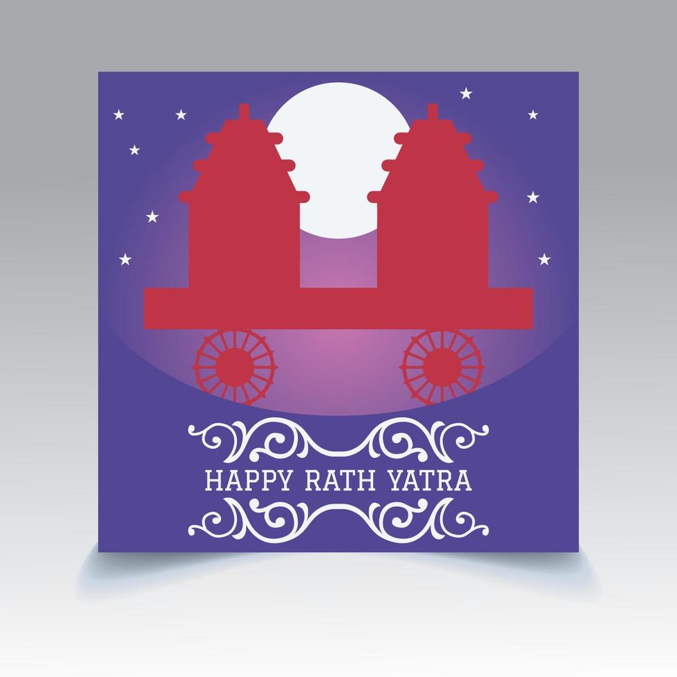 Rath Yatra Vector Template Design.