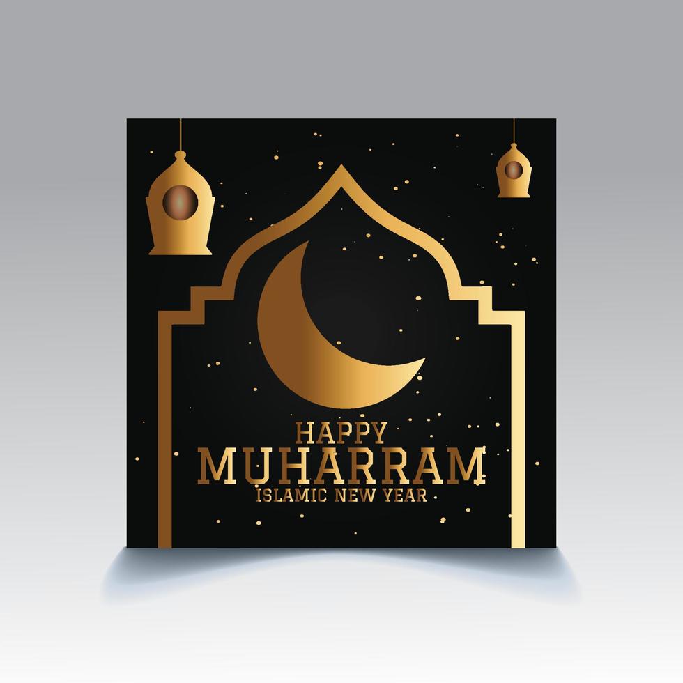 Happy Muharram Template Design vector