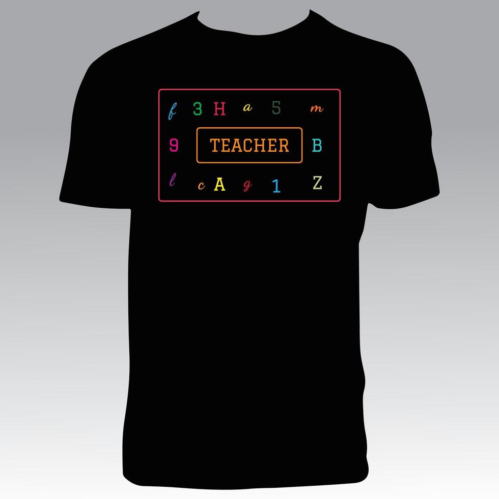 Teacher Tee Design vector