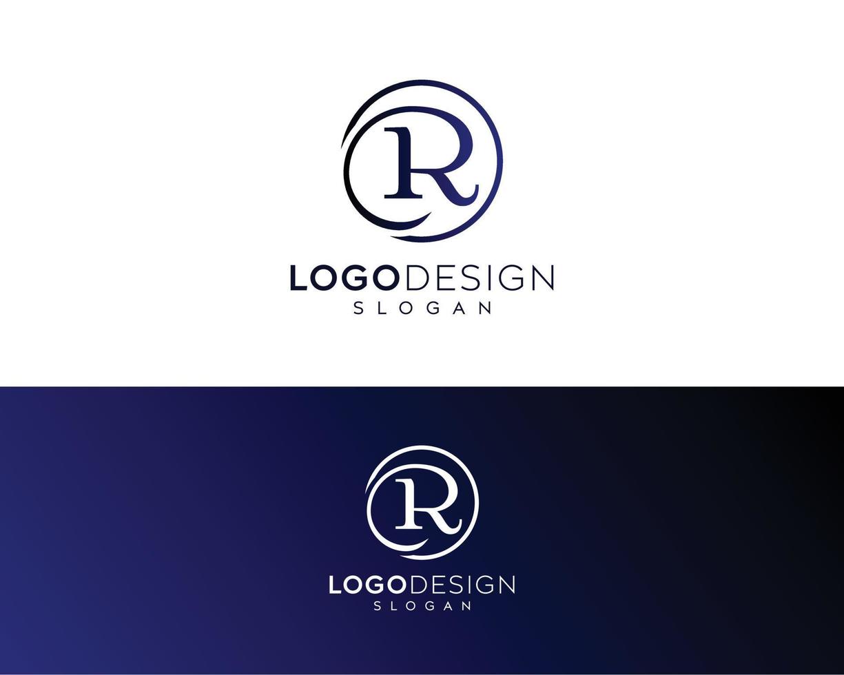 Abstract letter R logo, R vector logo design