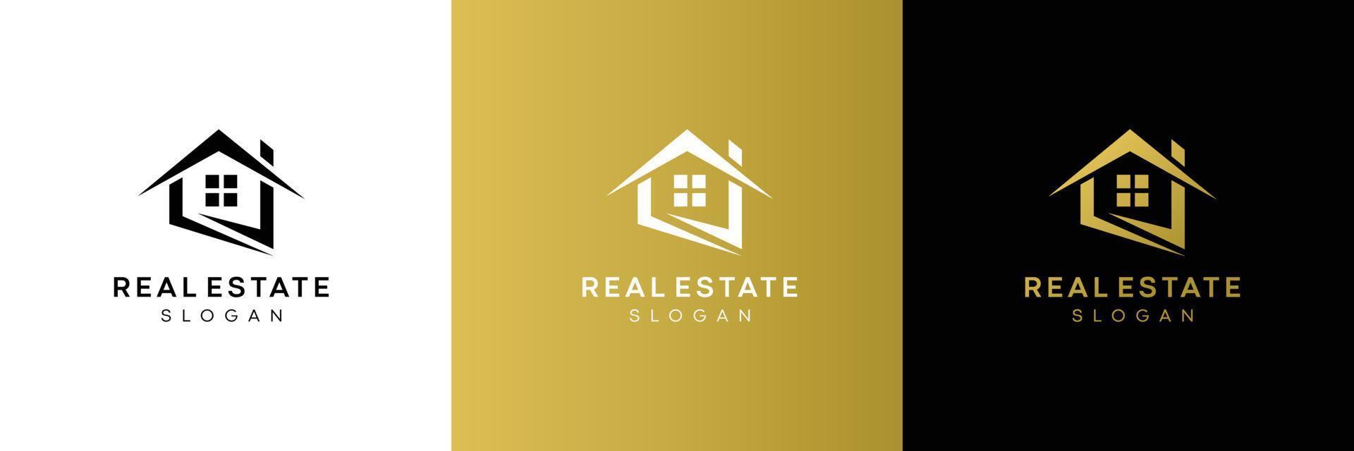 Abstract real estate logo design, home logo design, house, vector logo design