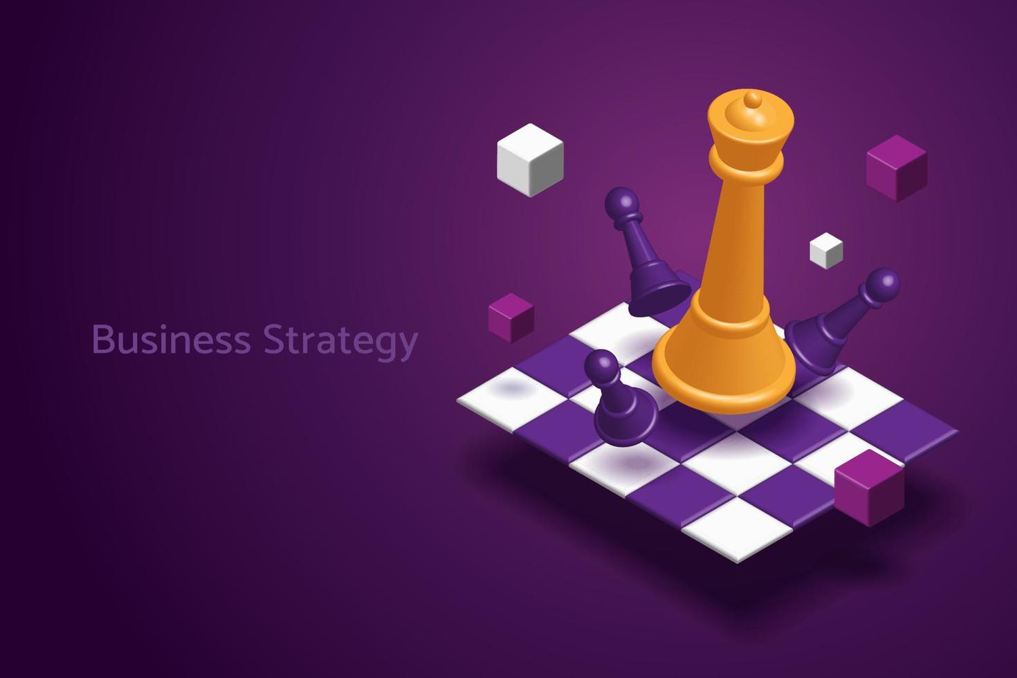 Chess and chessboard on a purple background. vector