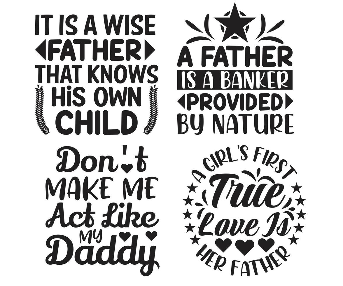 Happy Father's Day T-shirt Design Bundle vector