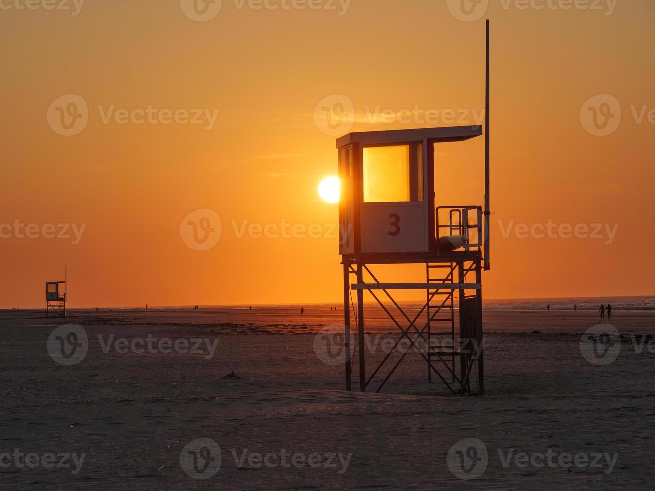 sundown on the island of Juist photo