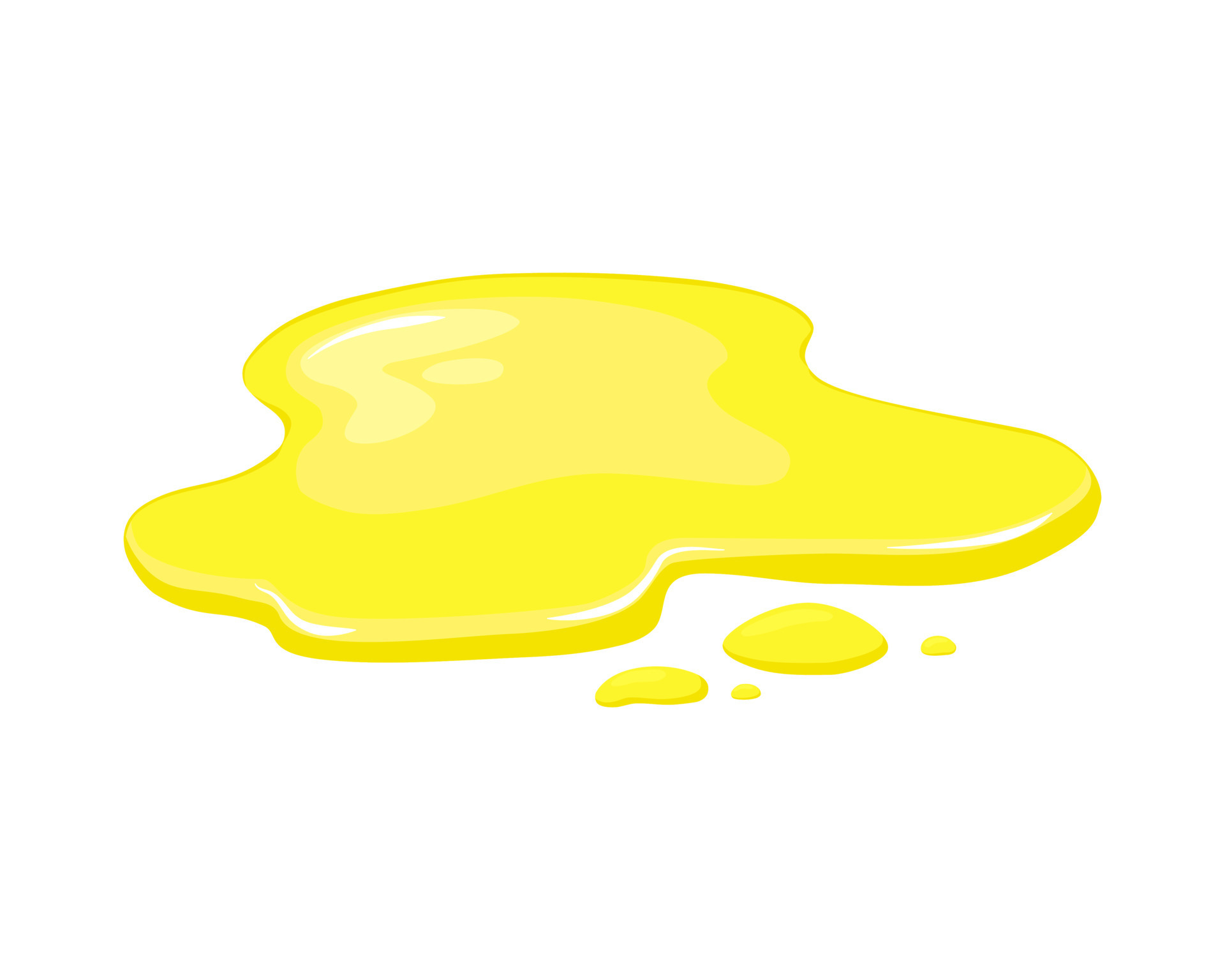 Juice spill. Puddle of yellow liquid. Orange juice, lemon juice or