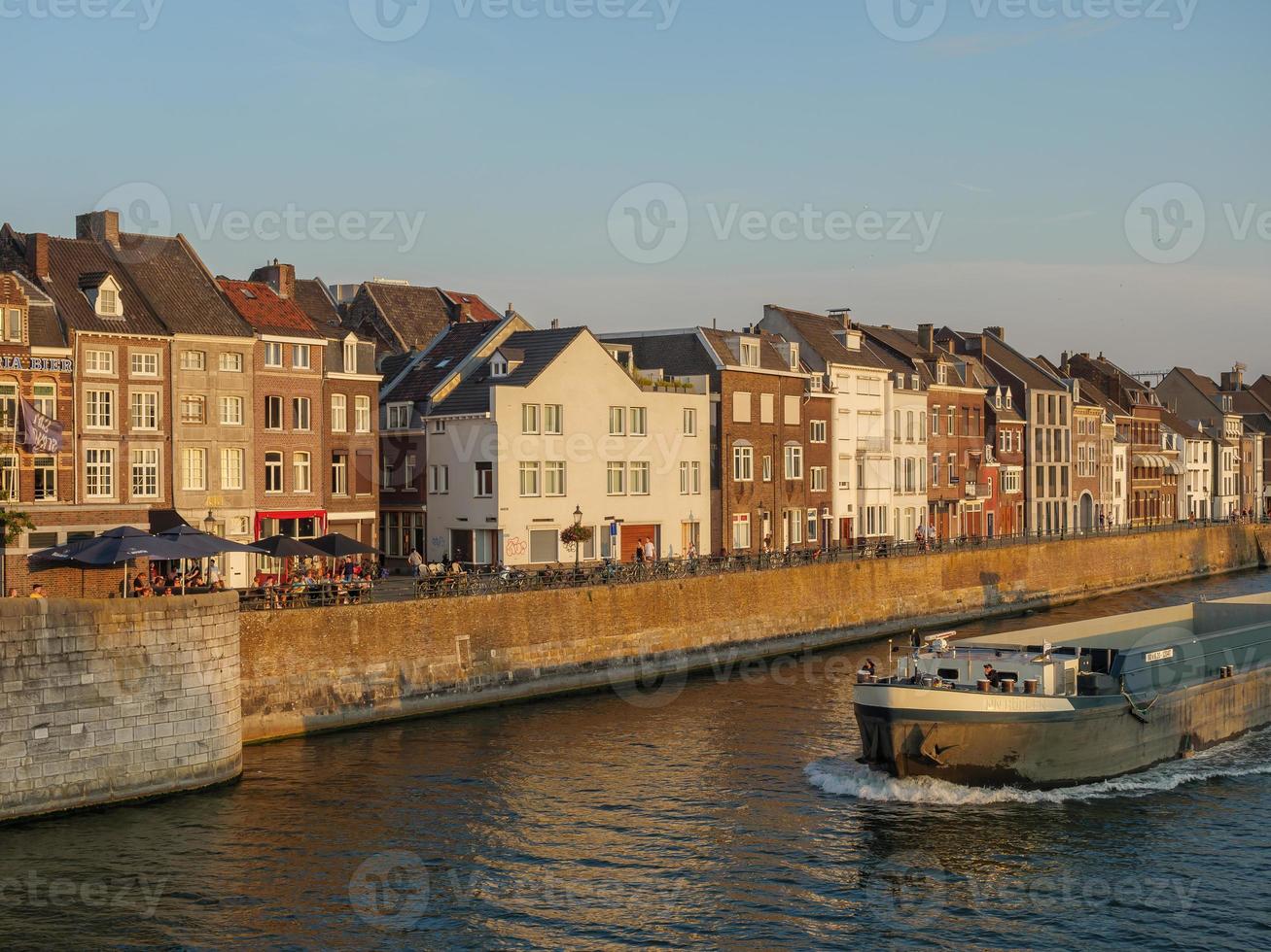 The city of Maastricht at the river Maas in the netherlands photo