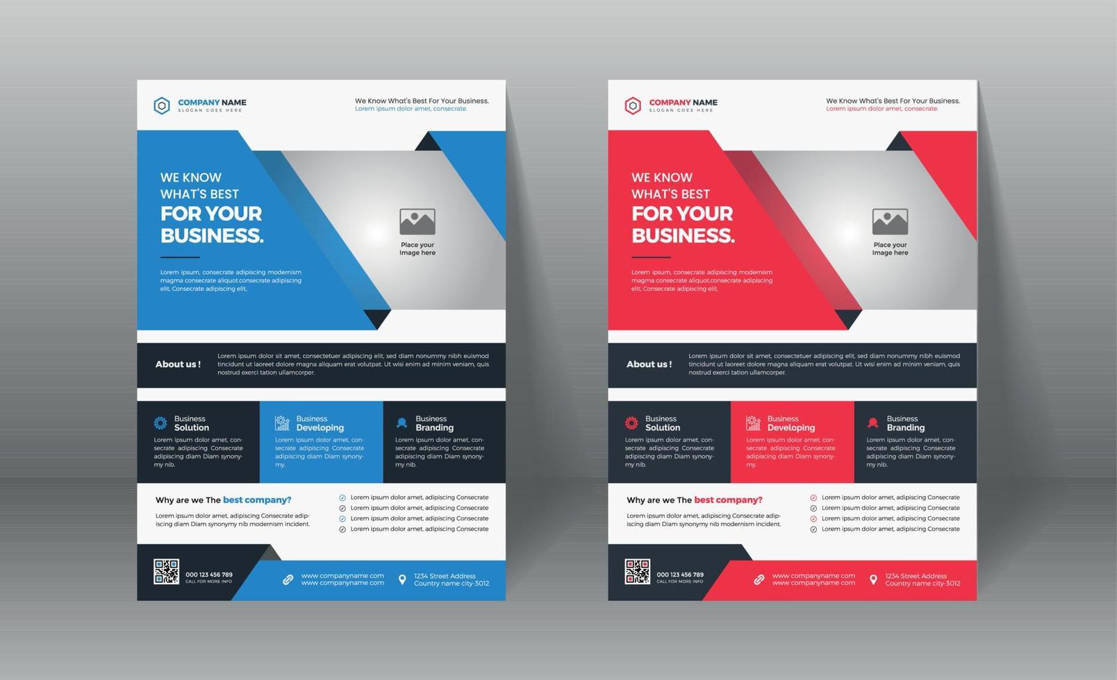 New Modern Corporate Business Flyer Template Free Vector