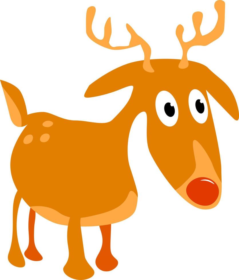 deer cartoon flat illustration cute vector