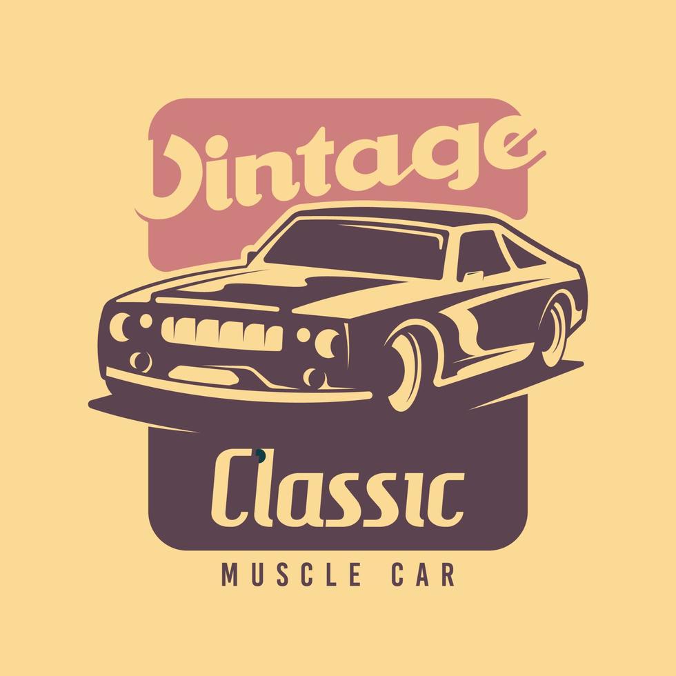 Retro Car Logo Design Concept Vector 7744483 Vector Art at Vecteezy