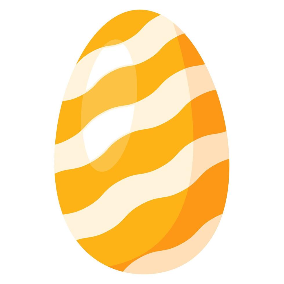Easter decorated egg.Isolated on a white background.Flat illustration vector.Painted eggs ornament. vector