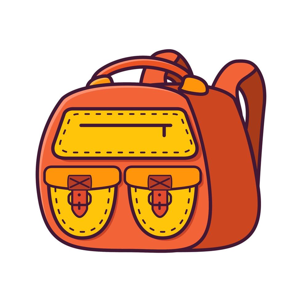 Hiking backpack.Camping and mountain exploring backpack.Camp and hike bags.Isolated on a white background.Design element for websites. vector