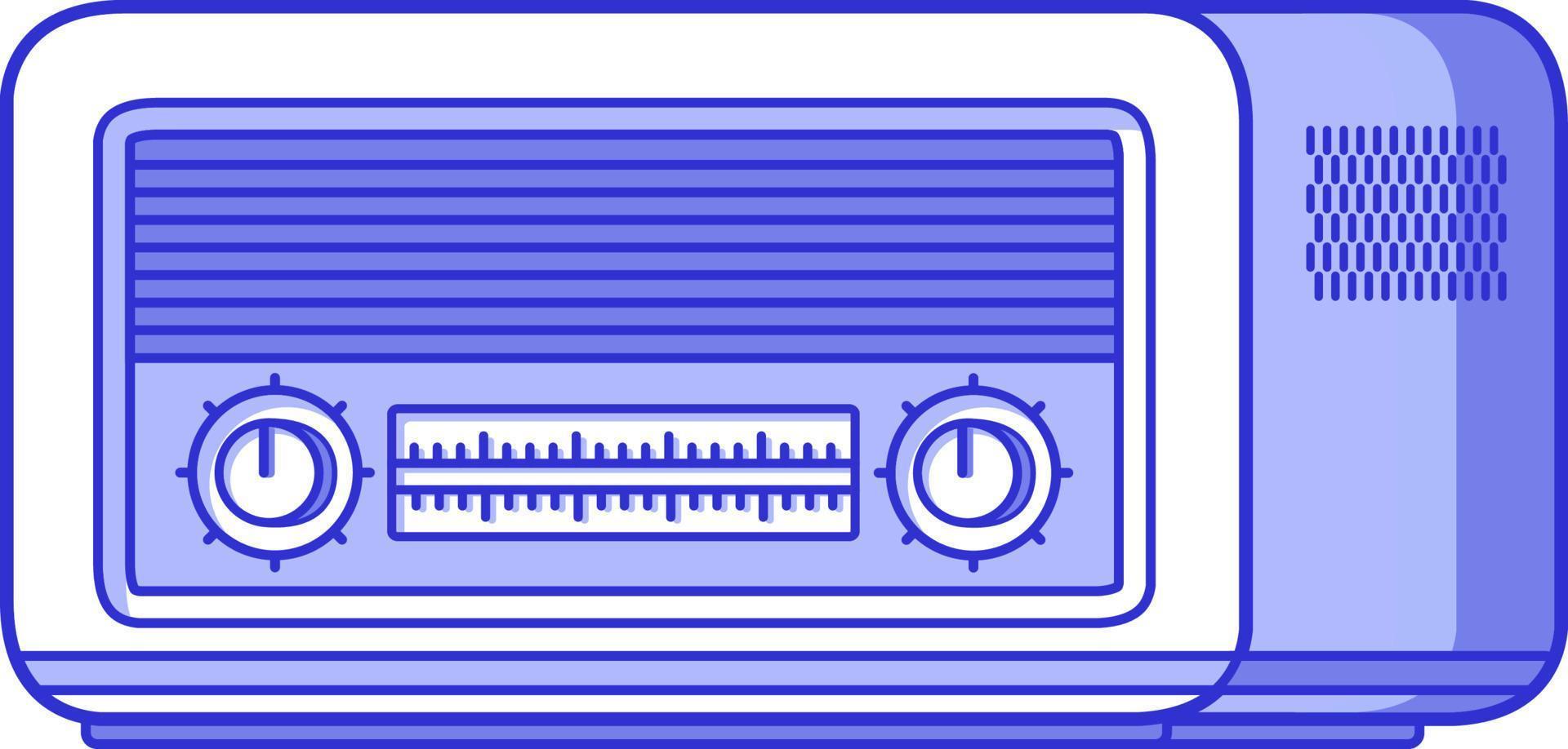 viejo radio.retro vintage tecnología.musical player.media y música icono vector.aislado en un fondo blanco. vector