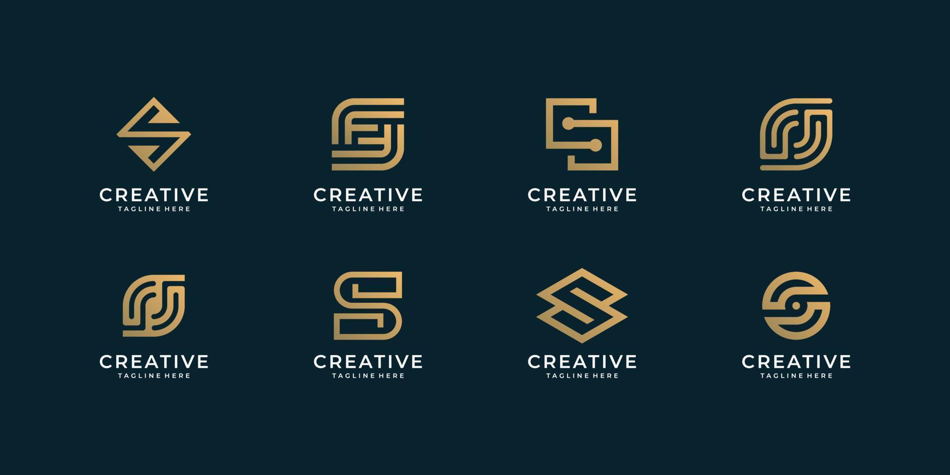 Letter s logo design vector bundle collection for branding company