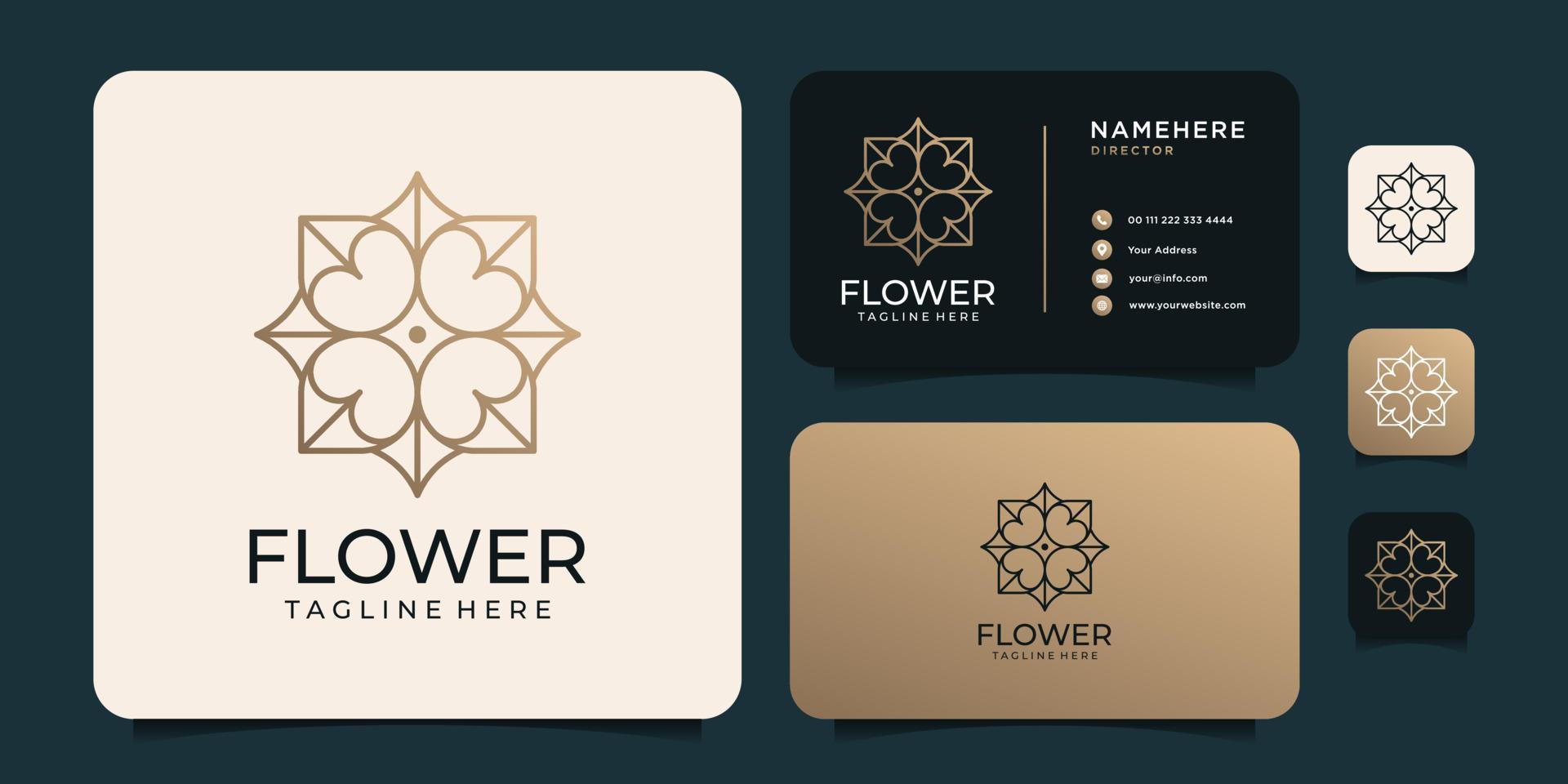 Luxury gold hand drawn logo design vector concept for spa and decoration