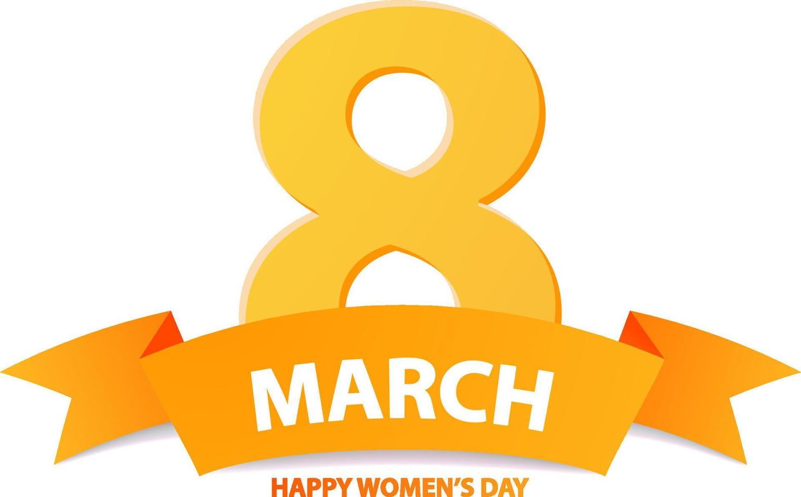 International women's day poster.Flyer for March 8.Invitations with the number 8.Vector flat greeting card.Isolated on a white background. vector