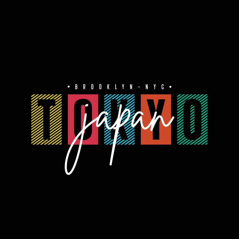 tokyo japan typography t shirt quotes and apparel design vector