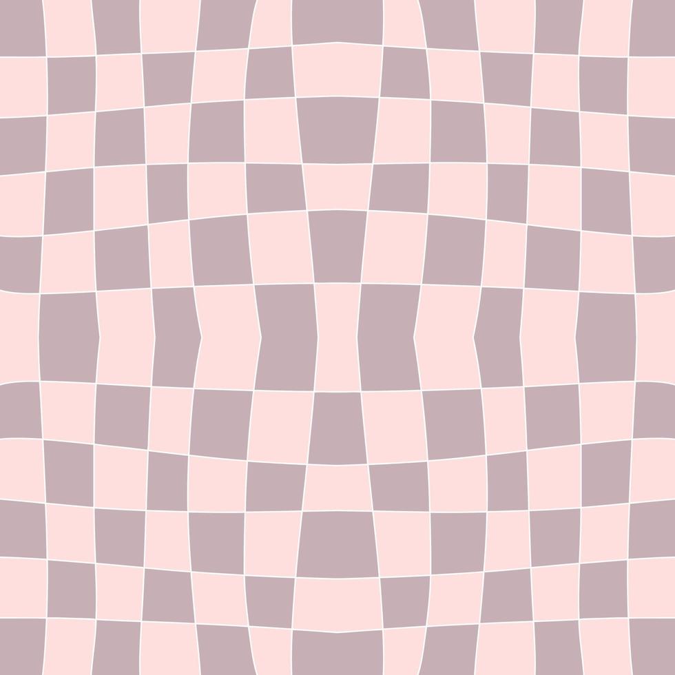 trippy grid retro damero patrón sin fisuras en el estilo de los años 70. vector