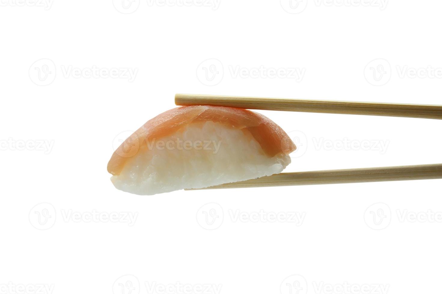 sushi with chopsticks photo