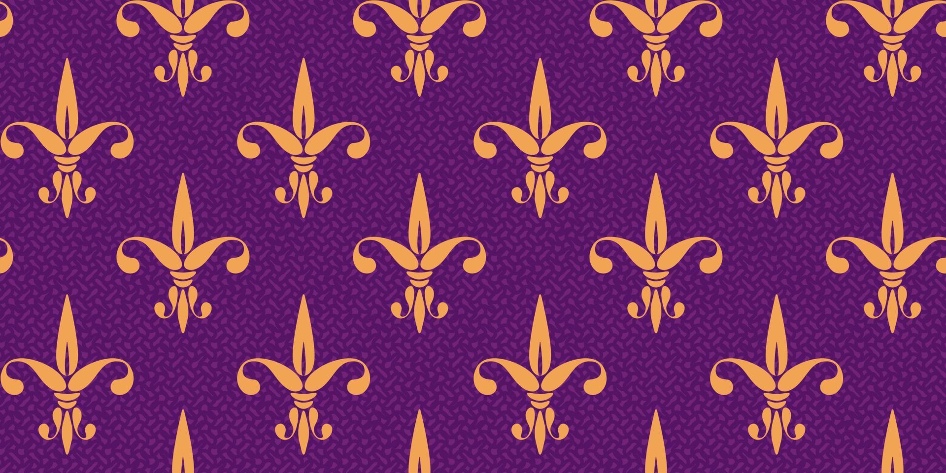 Vector vintage seamless pattern Fleur de lis.