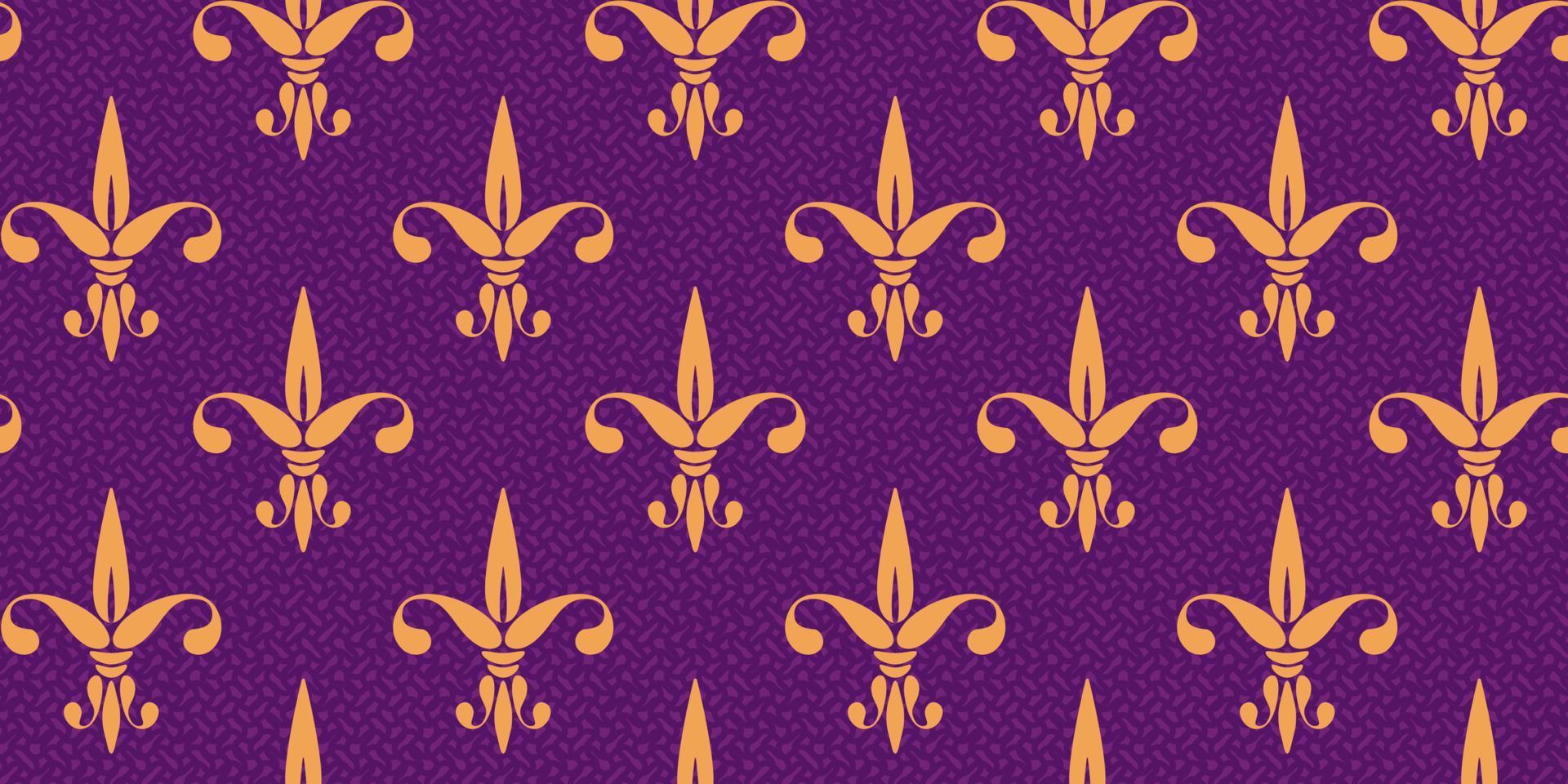 Vector vintage seamless pattern Fleur de lis.