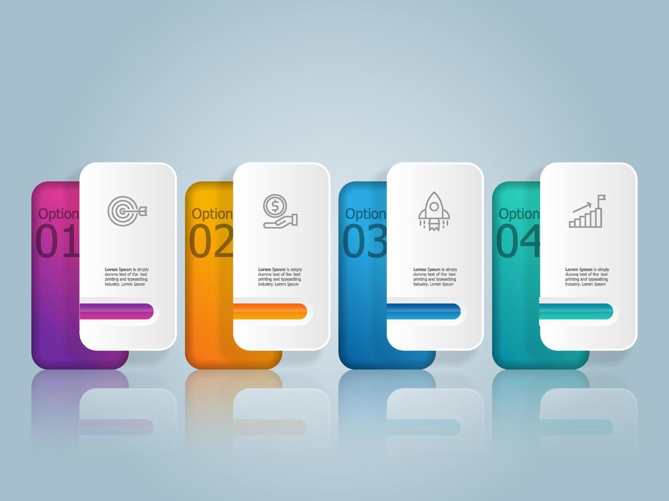 abstract horizontal timeline infographics element vector