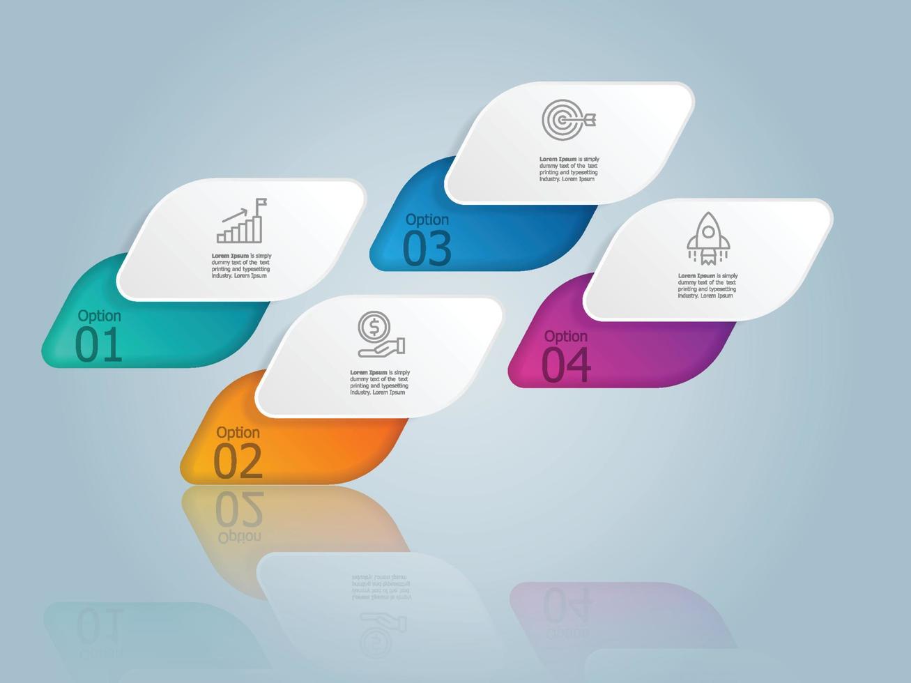 abstract horizontal timeline infographics element vector
