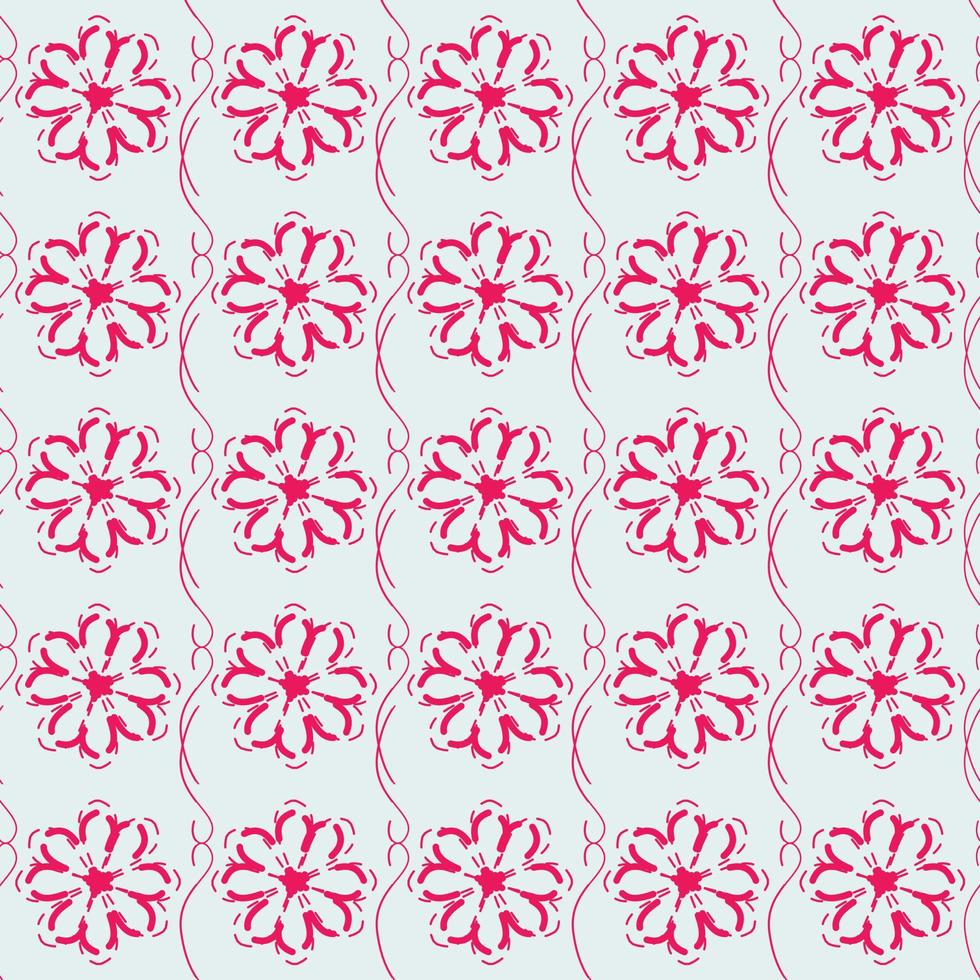 flowers from red geometric lines vector