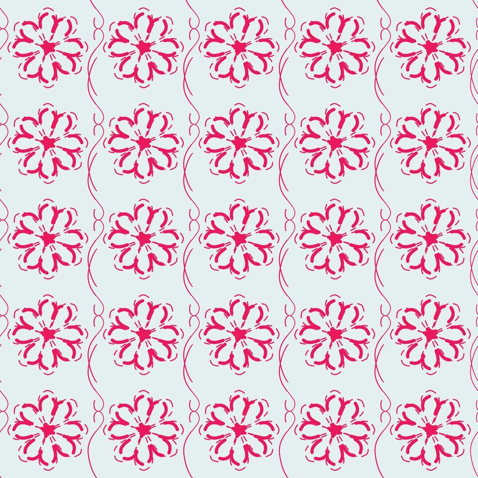 flowers from red geometric lines vector