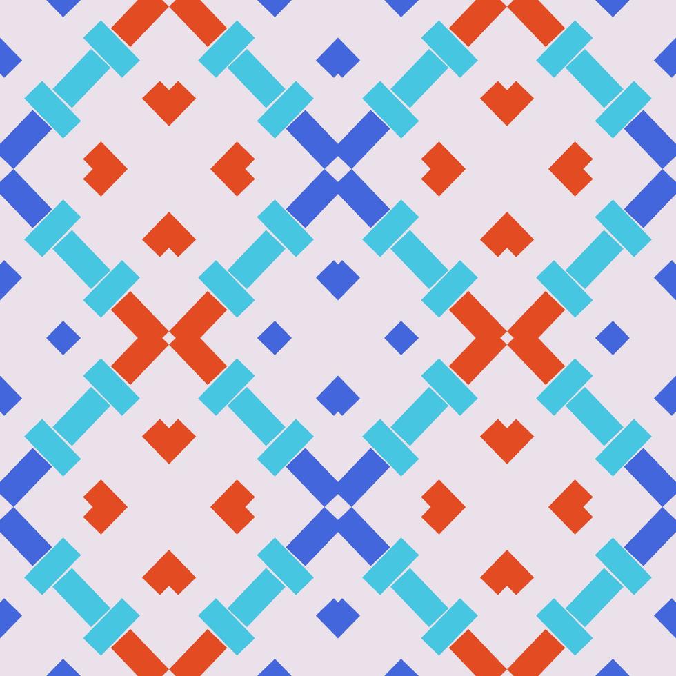 Geometric eye pattern, silver, blue, red on a white background. vector