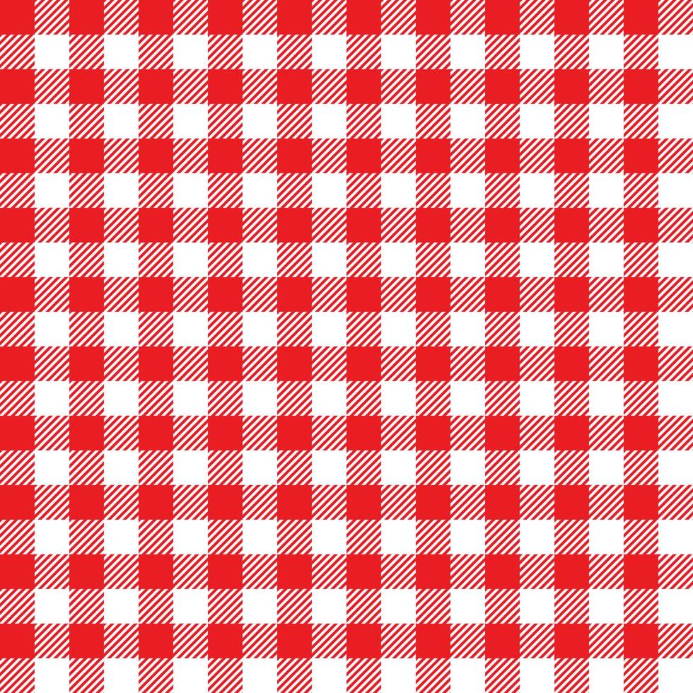 cuadros rojos y blancos para manta de picnic o mantel.patrón sin costuras de cuadros.fondo geométrico de tela.papel a cuadros.textil o textura retro.estilo italiano.diseño plano.ilustración vectorial. vector