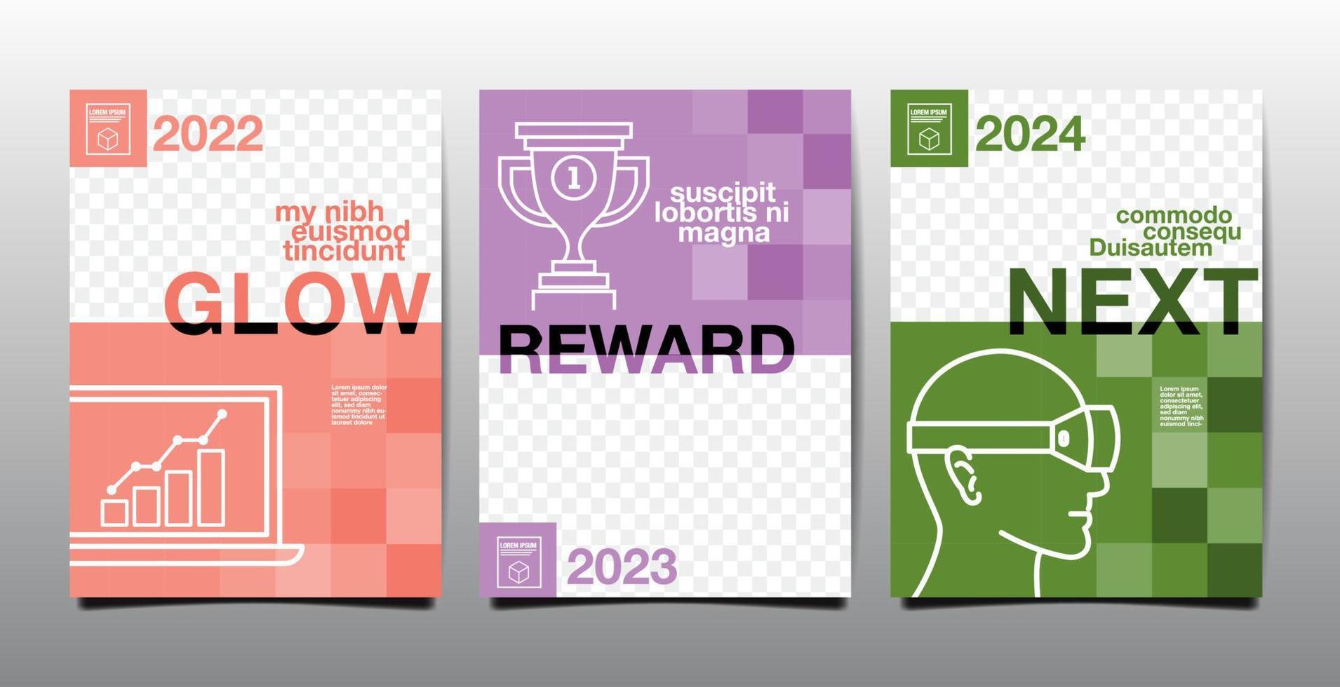 annual report 2022 , 2023, 2024, future, business, template layout design, cover book. vector