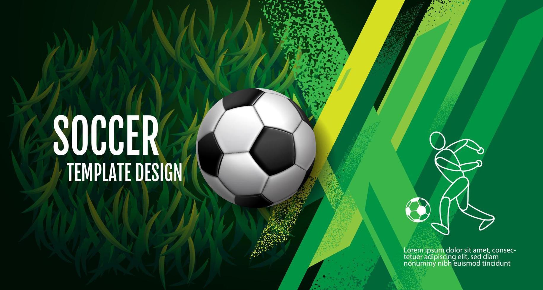 Soccer Template design , Football banner, Sport layout design, vector illustration