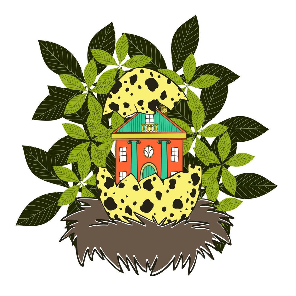 House of the eggs in the nest vector