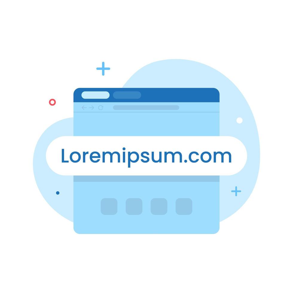 web browser, search page, website name concept illustration flat design vector eps10. modern graphic element for landing page, empty state ui, infographic, icon