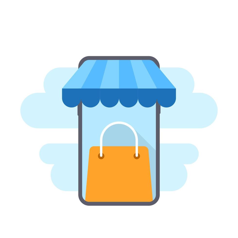 Online Shop concept illustration flat design vector eps10. modern graphic element for landing page, empty state ui, infographic, icon