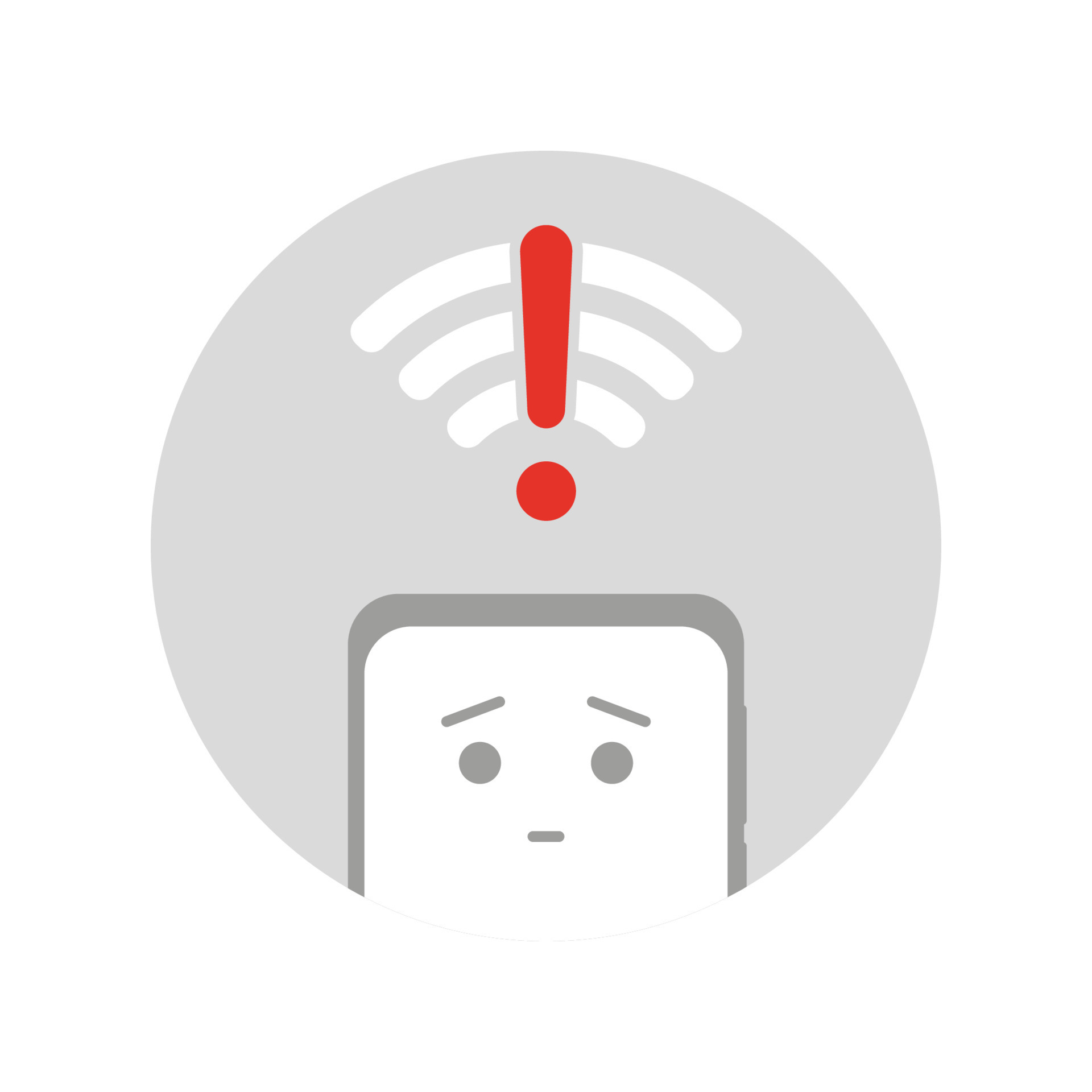 no connection on smartphone concept illustration flat design