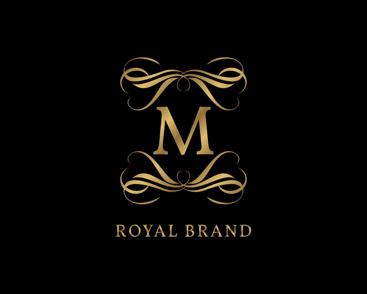 graceful letter M vector