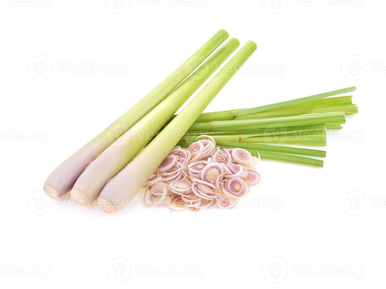 Lemongrass isolated on white background photo