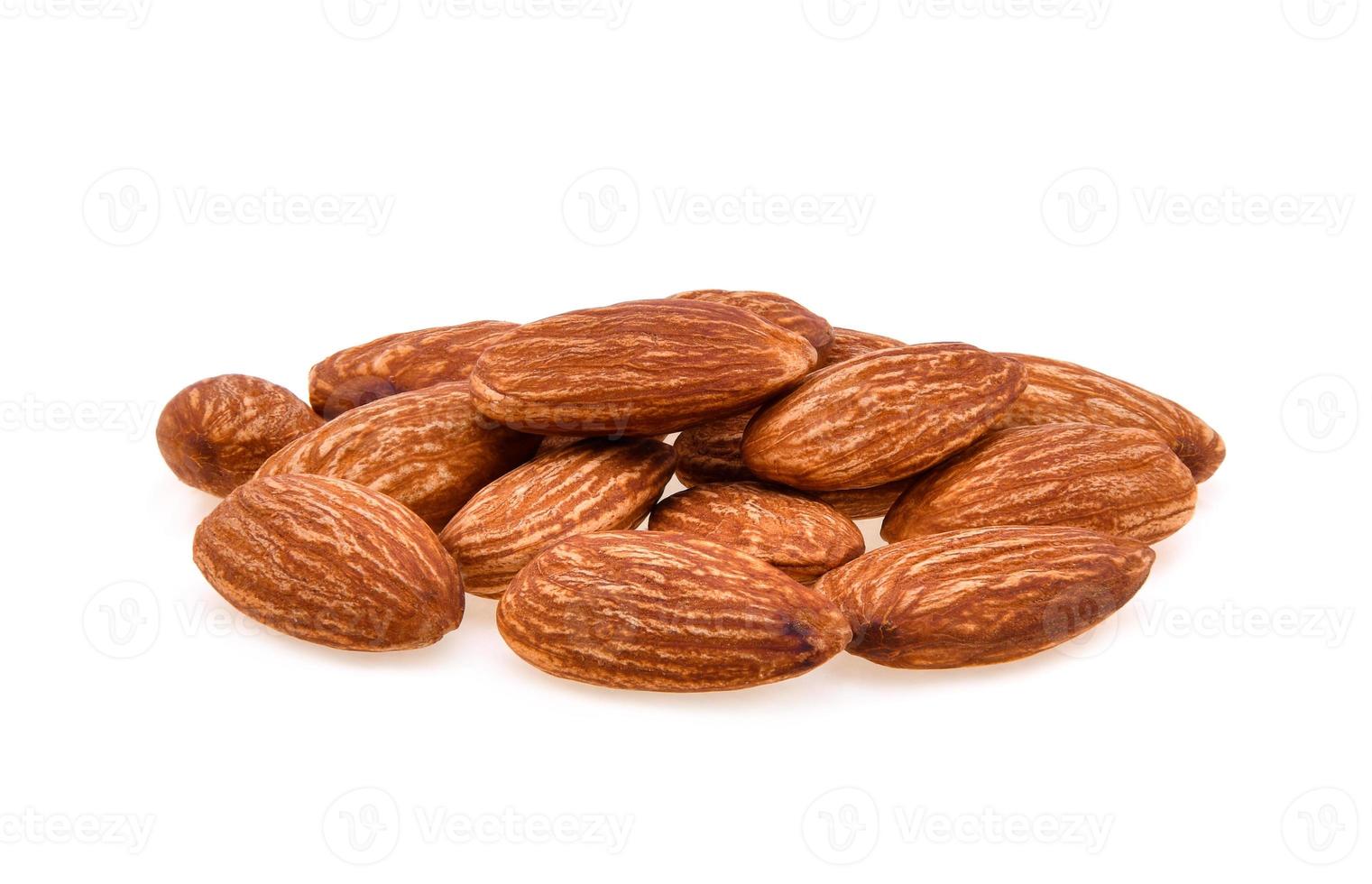 Almonds isolated on white background photo