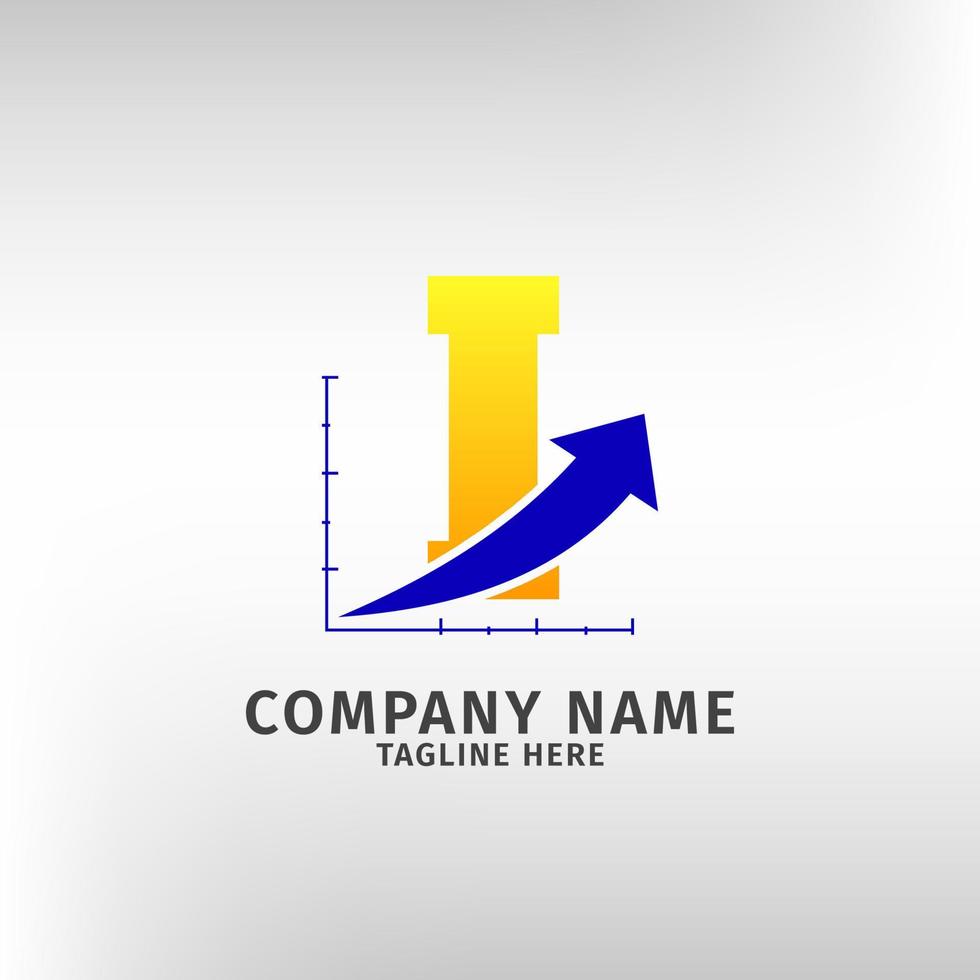 letter I traffic sales icon logo template for marketing company and financial or any other business vector